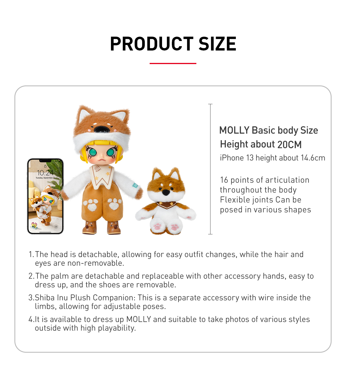 【海外限定】 MOLLY Hugging1/8 アクションフィギュア 約20cm MOLLY Hugging 1/8 Action Figure – WHOOPEA