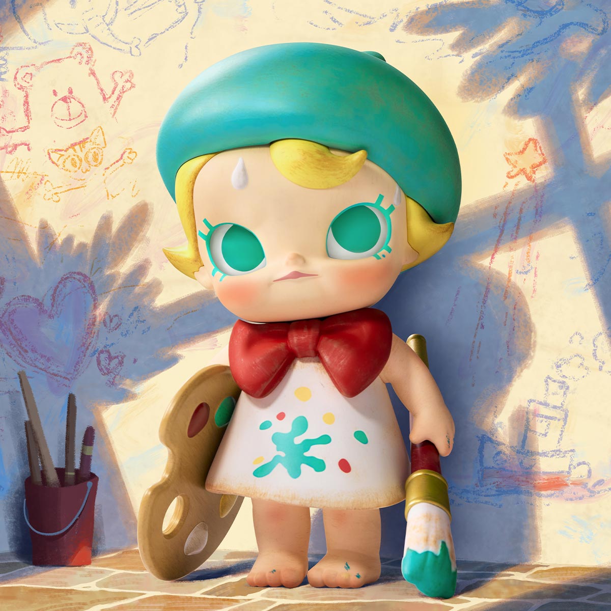POP MART Baby Molly Future Painter 200% Figurine – POP MART