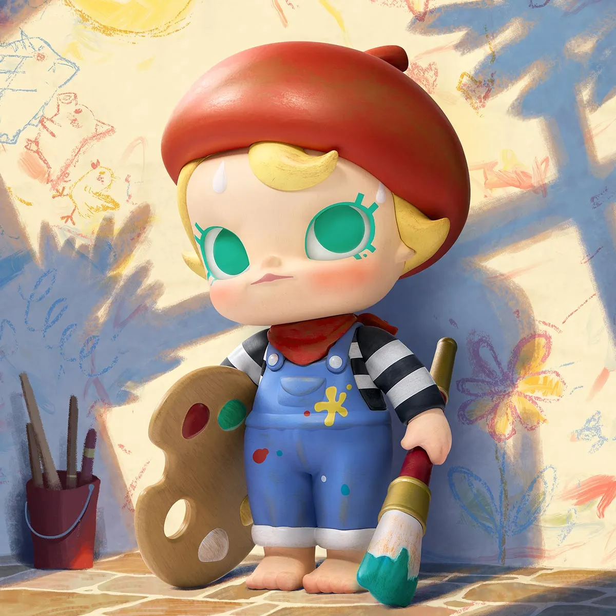 Baby Molly Future Painter Figurine - POP MART (Hong Kong, China)