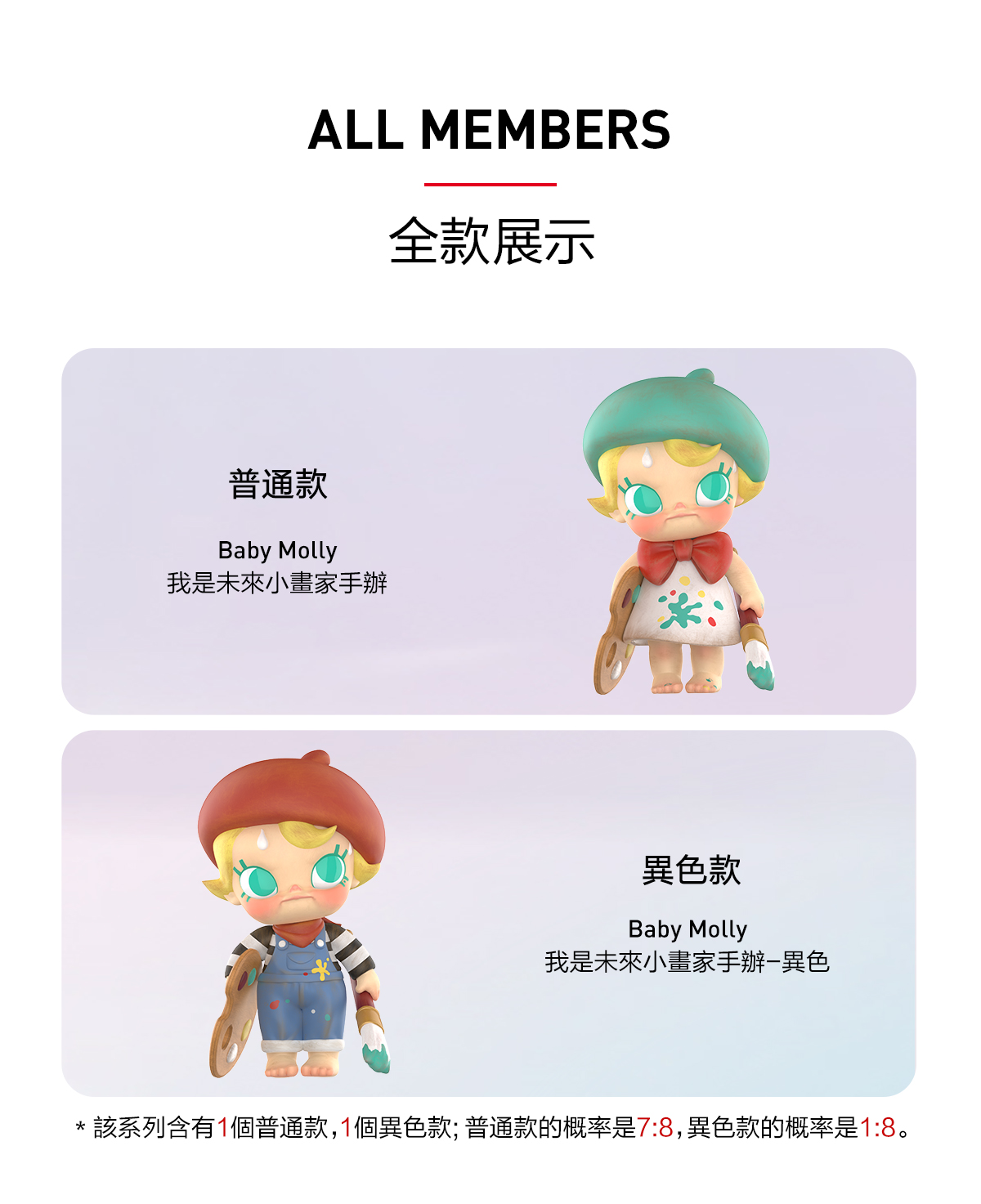 Baby Molly Future Painter Figurine - POP MART (Hong Kong, China)