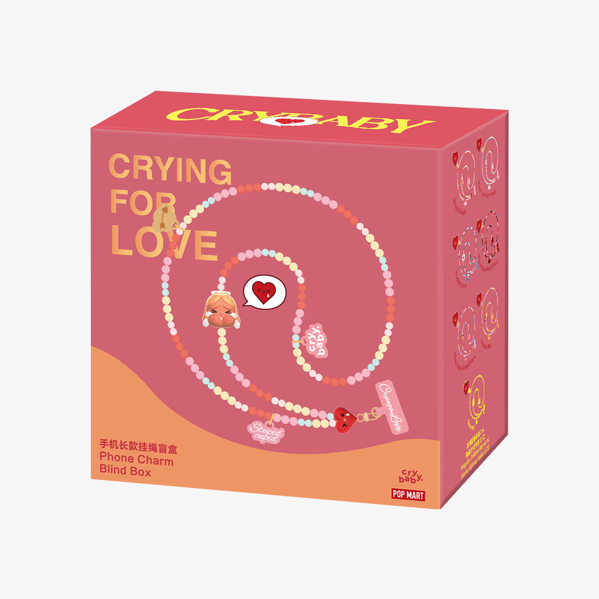 CRYBABY Crying For Love Series-Phone Charm Blind Box - POP MART