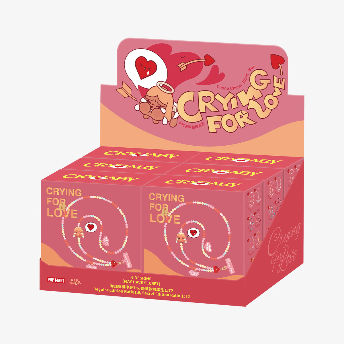 CRYBABY Crying For Love Series-Phone Charm Blind Box - POP MART