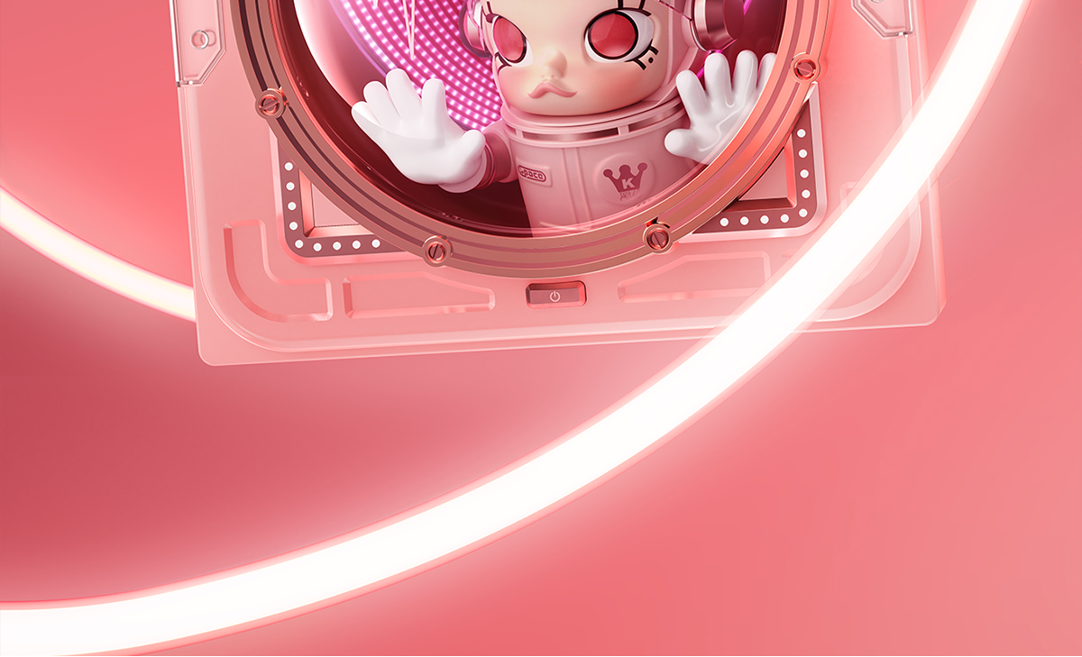 MEGA SPACE MOLLY SMITTEN LOVE《IN SPACE》3D Painting - POP