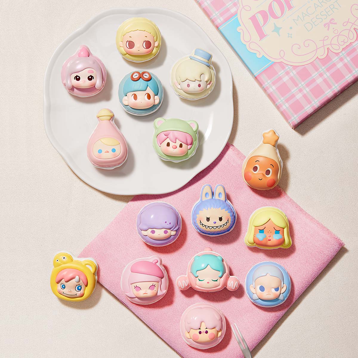 POP BEAN Macaron Dessert Series Box Set (5pcs) - POP MART