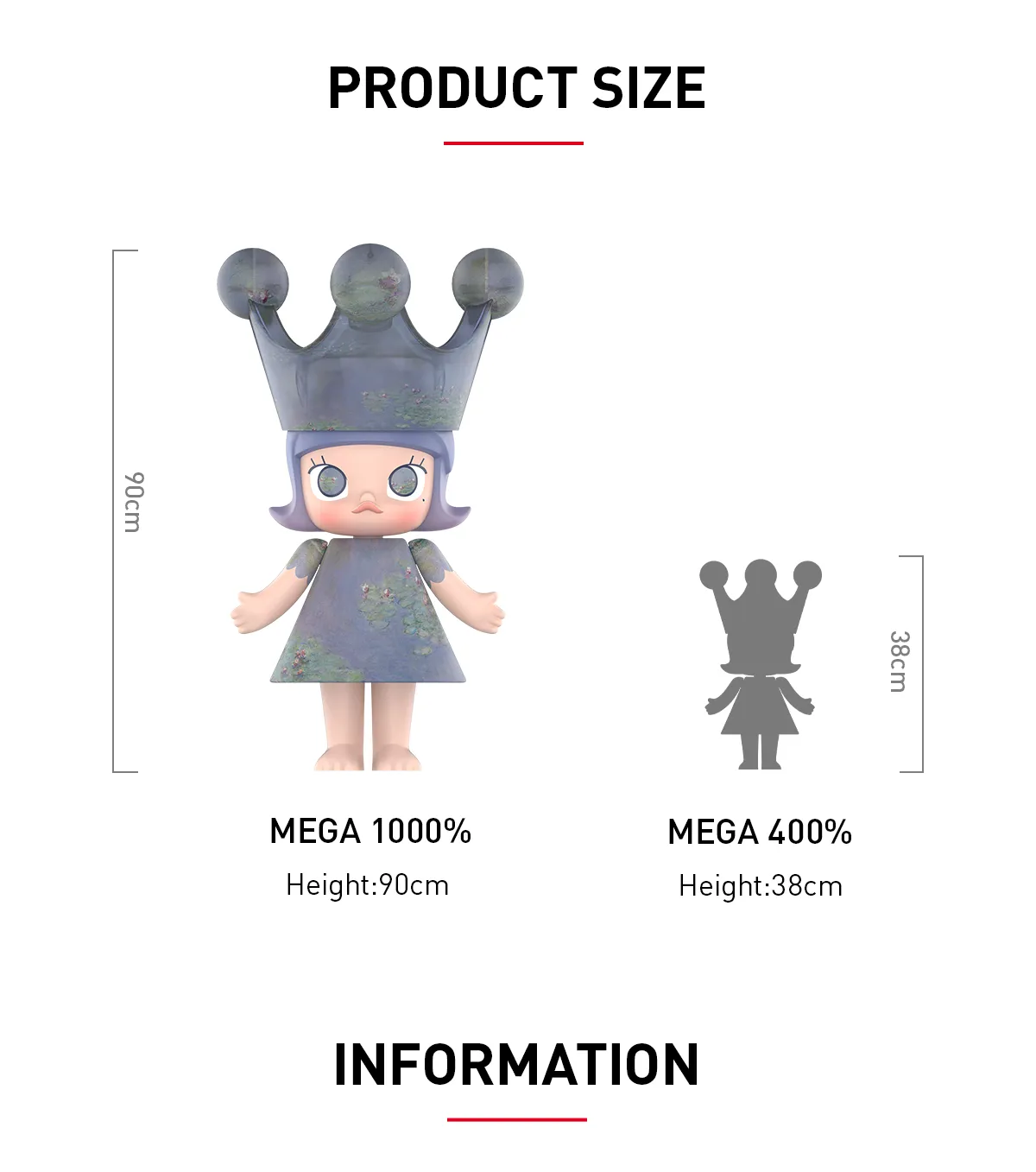 MEGA ROYAL MOLLY 1000% Monet-Les Nymphéas - POP MART (Japan)
