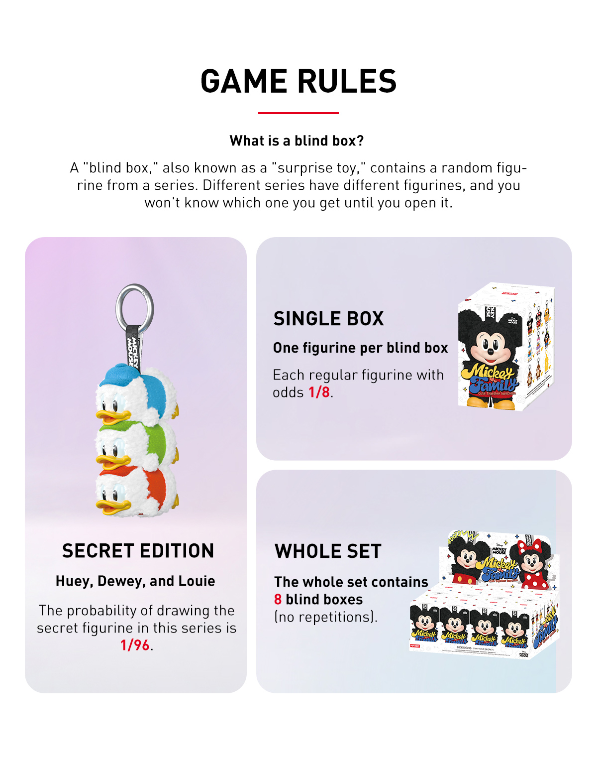 Mickey Family Cute Together Keychain Series Figures - POP MART (Japan)