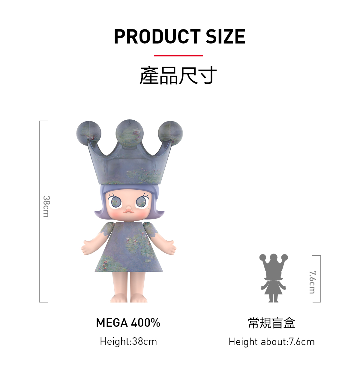 MEGA ROYAL MOLLY 400% Monet-Les Nymphéas - POP MART (Hong