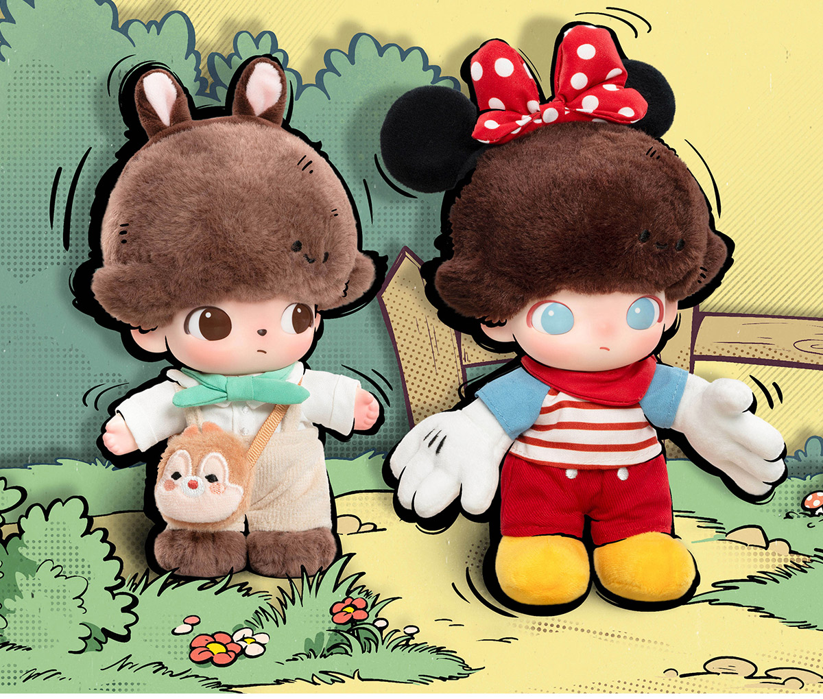 ぬいぐるみ・マスコット popmart DIMOO POP NOW:DIMOO WORLD × DISNEY Series-Vinyl Plush Keychain Blind Box
