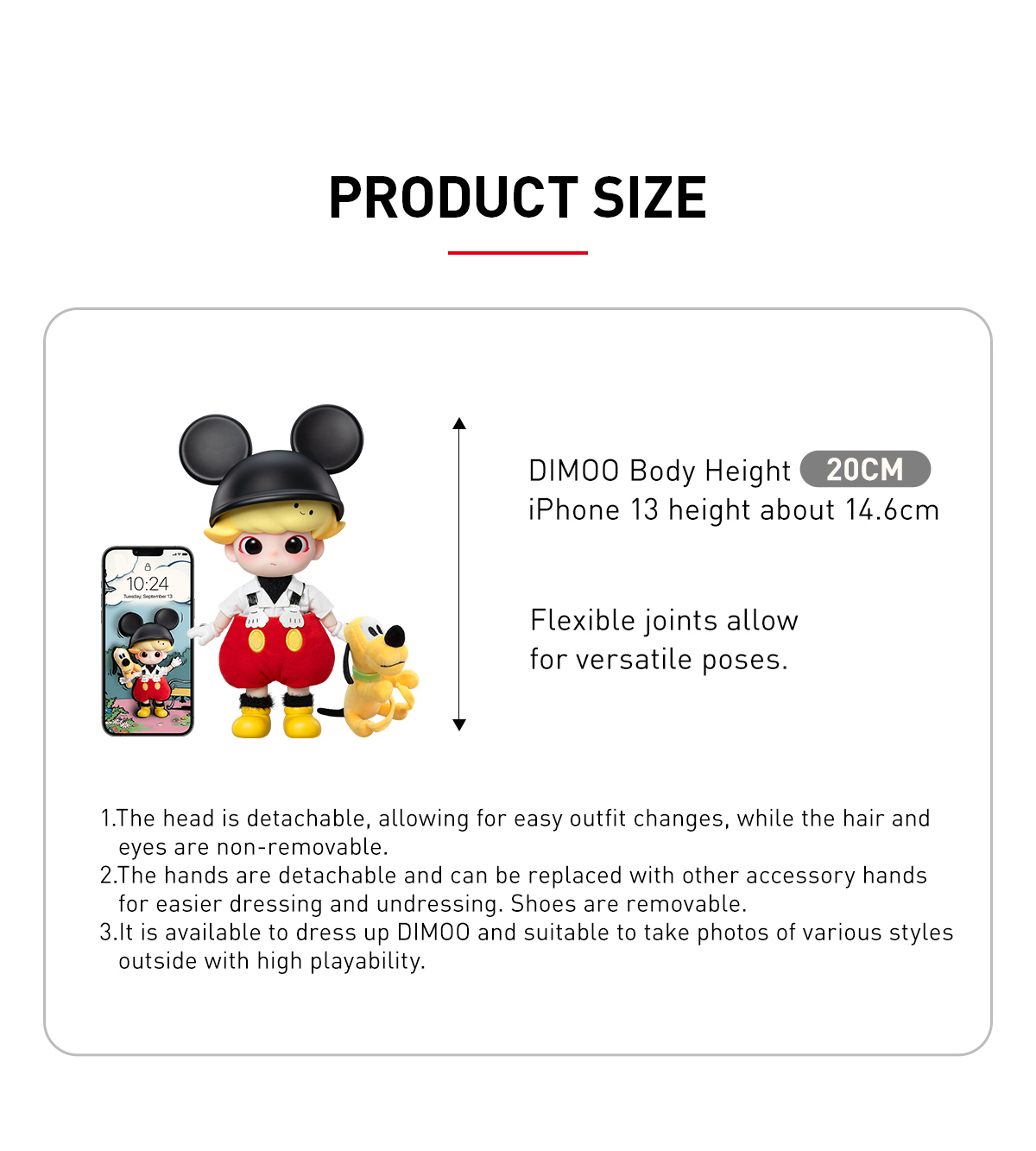 DIMOO MICKEY 1/8 Action Figure - POP MART (Japan)