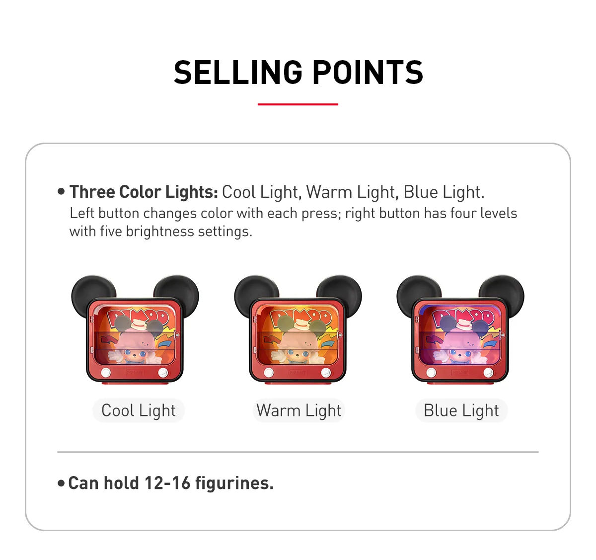 DIMOO WORLD × DISNEY Series-TV Set Luminous Display Container - POP ...