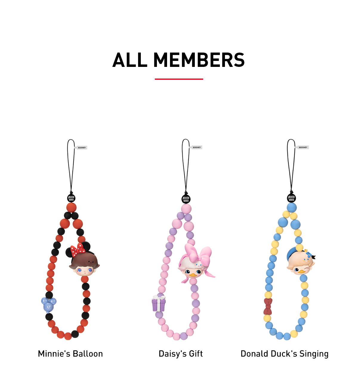 DIMOO WORLD ケータイチャーム 6種類 DIMOO WORLD × DISNEY Series-Mobile Phone Lanyard Blind Box