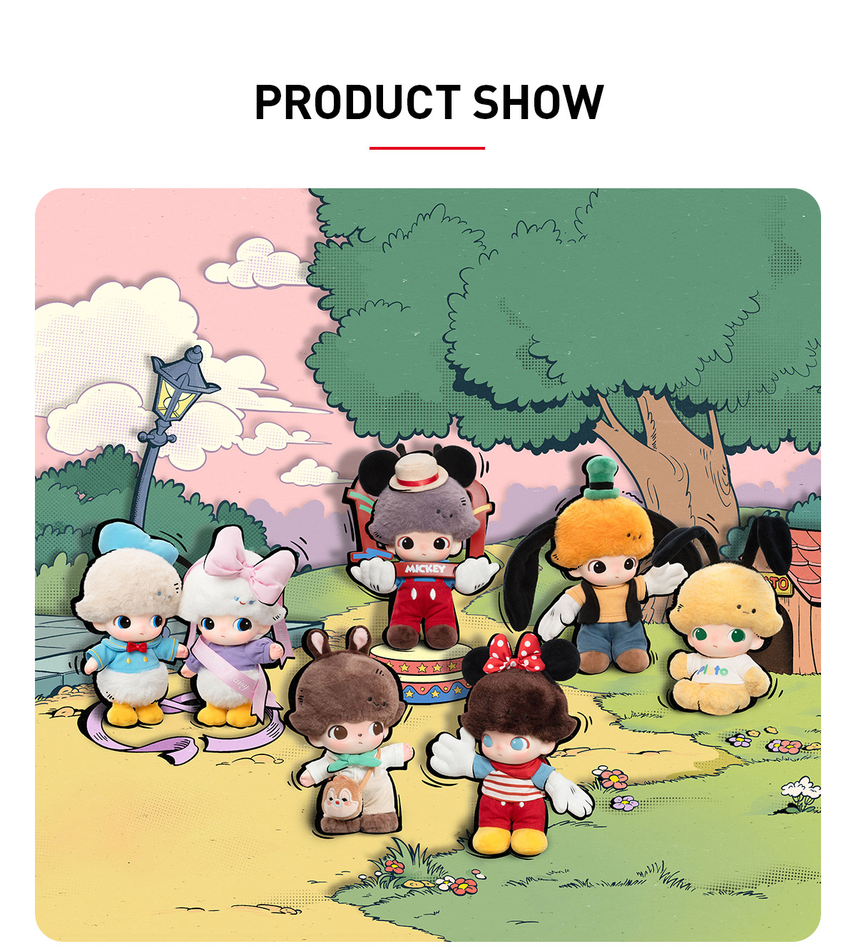 DIMOO WORLD × DISNEY Series-Vinyl Plush Keychain Blind Box