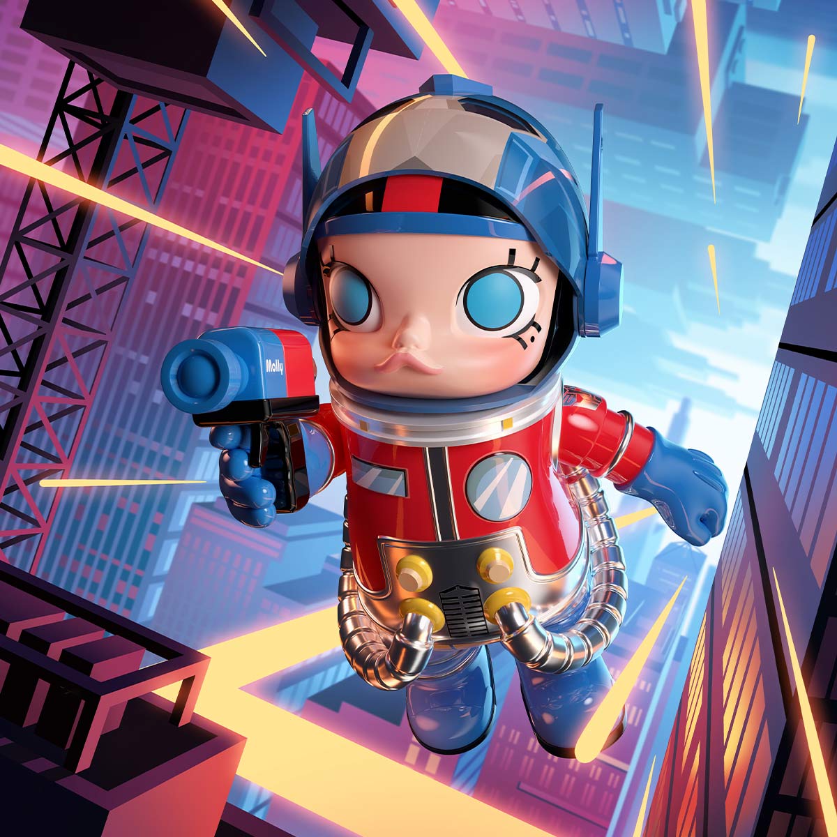 TRANSFORMERS Molly 1000% フィギュア MEGA SPACE MOLLY 1000% OPTIMUS PRIME - POP MART (United States)