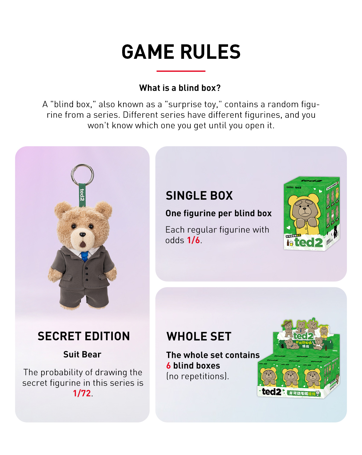 Ted2 Teddy Bear Action Plush Pendant - POP MART (Japan)