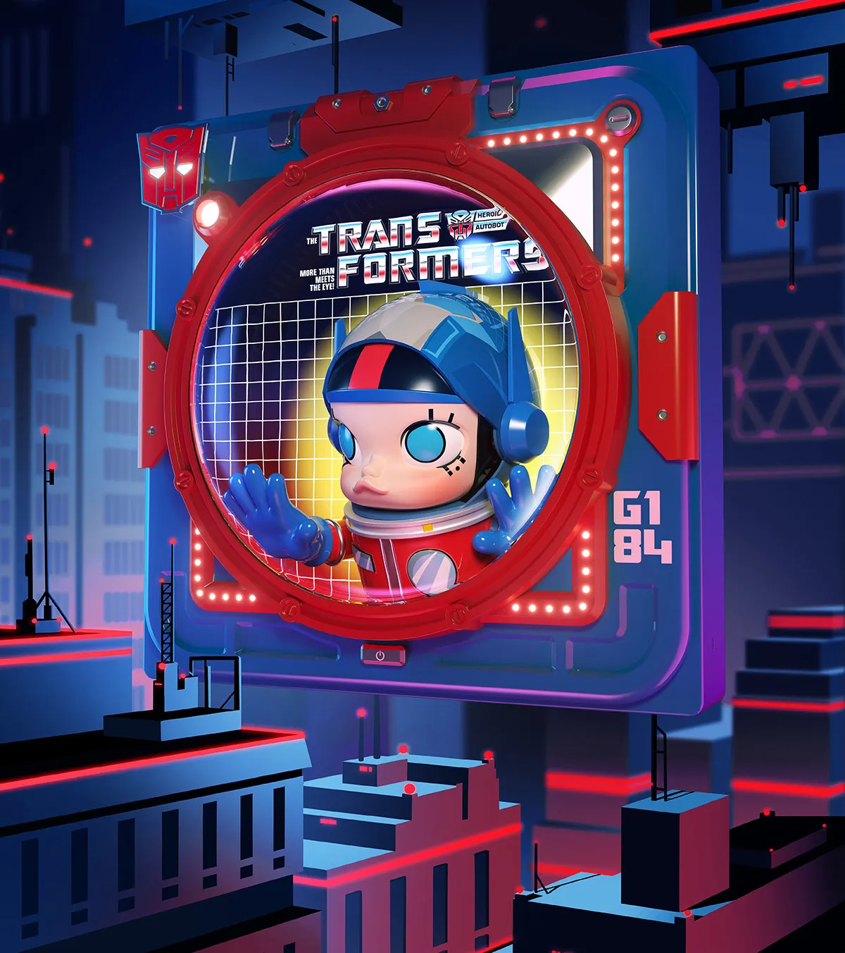 MEGA SPACE MOLLY Optimus Prime《IN SPACE》3D Painting - POP MART 