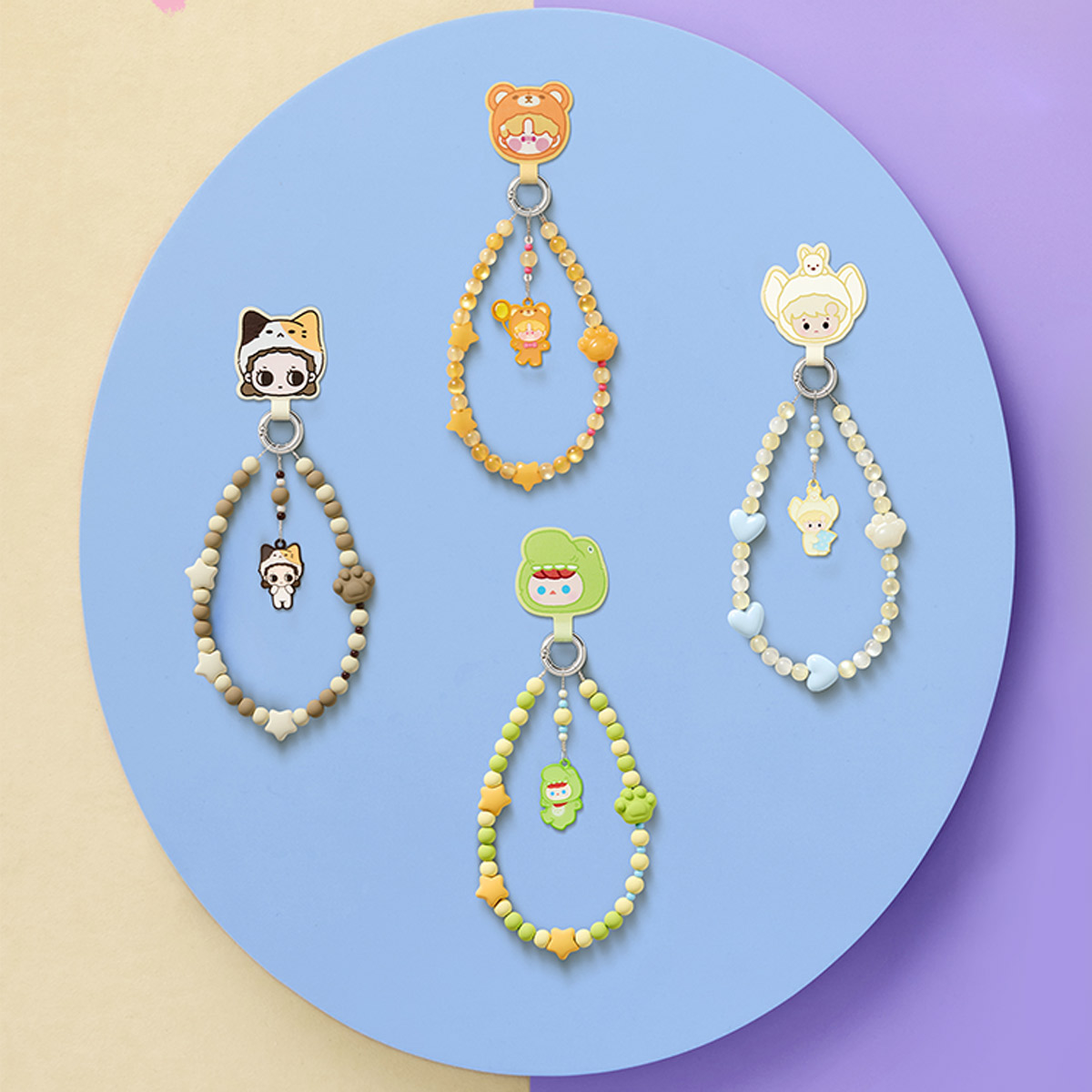 POP BEAN Pajama Party mobile phone chain - POP MART (Japan)