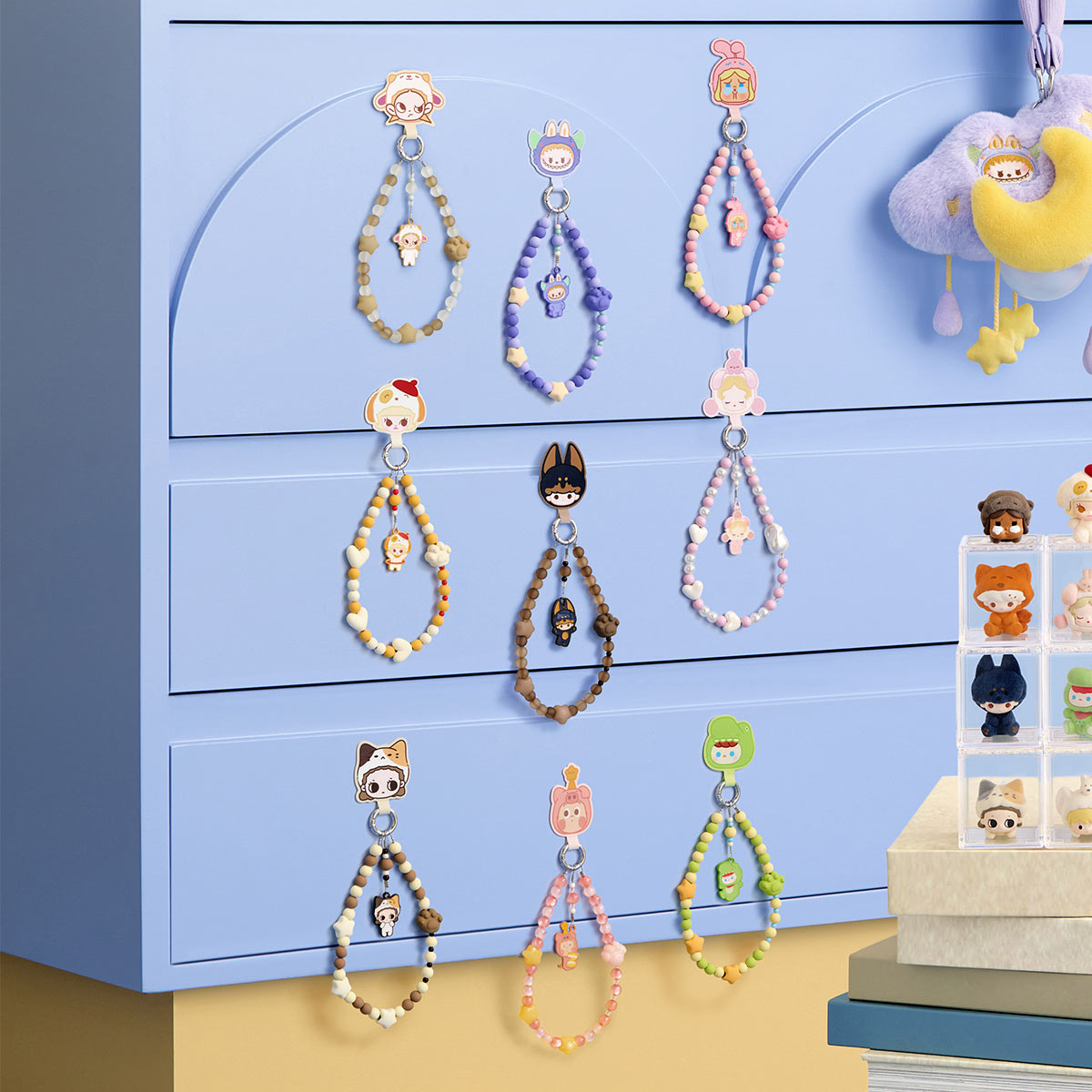 POP BEAN Pajama Party mobile phone chain - POP MART (Japan)