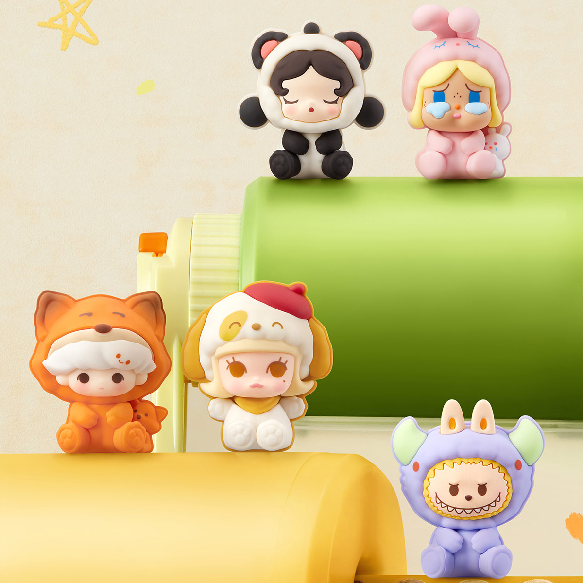 POPMART popbean パジャマ まとめ売り セミコンプ POP BEAN Pajama Party Series-Decoration Charm Set - POP MART