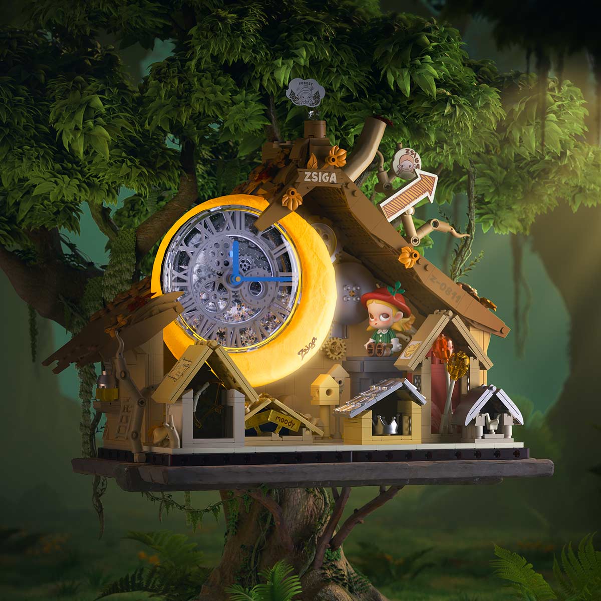 Zsiga Walking Into The Forest Series Blocks-Time Train - POP MART