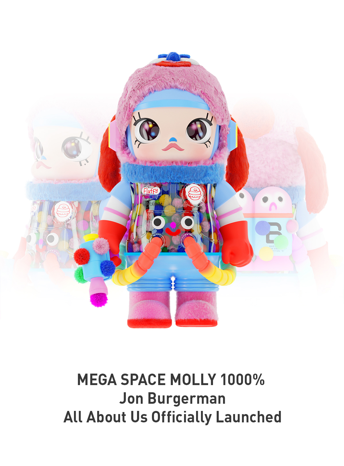 MEGA SPACE MOLLY 1000% Jon Burgerman - POP MART (Japan)