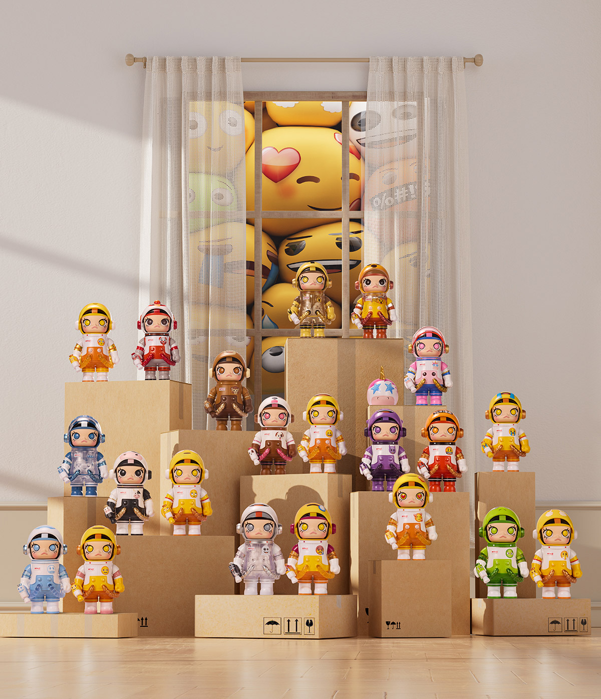 匿名配送popmart MEGA space molly 100% emoji MEGA SPACE MOLLY 100% × emoji？ Series - POP MART (Canada)