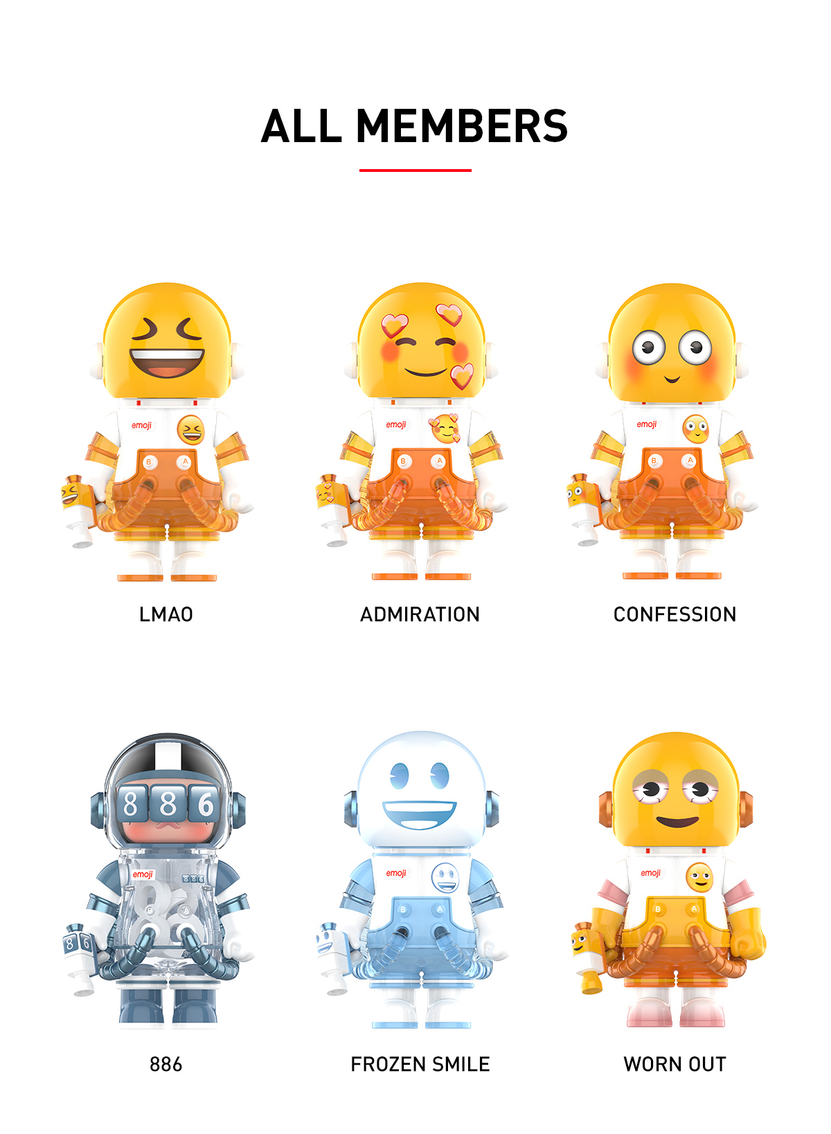 MEGA SPACE MOLLY 100%emojiシリーズ6体セット Amazon.com: POP MART MEGA Space Molly 100% × Emoji Series