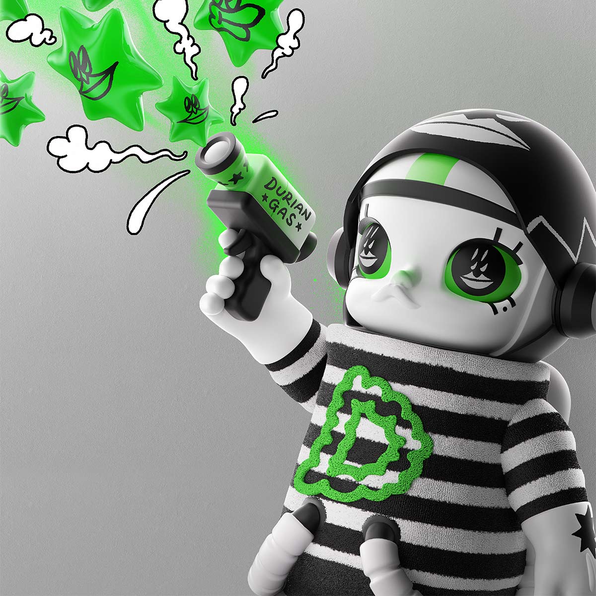 MEGA SPACE MOLLY 400% LALA COMPANY - Durian Man - POP MART