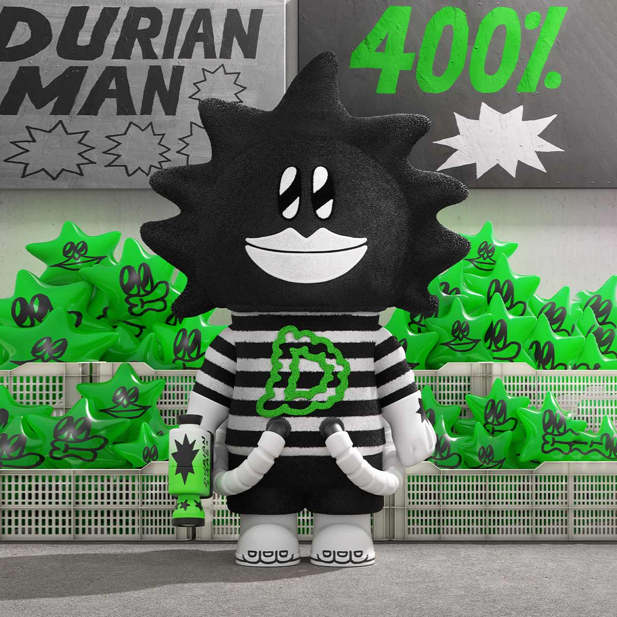 POP MART Mega Space Molly Lala Company Durian Man 400