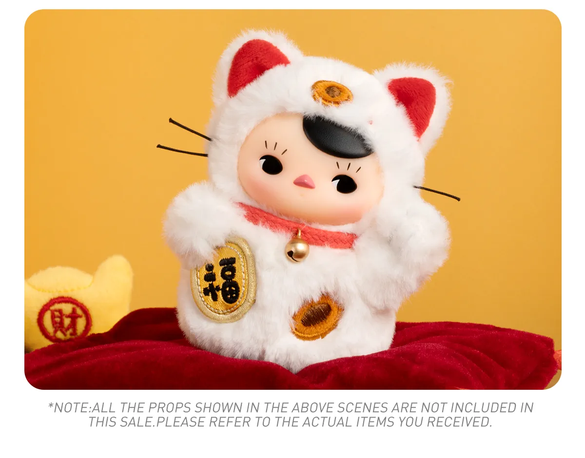 POP MART PUCKY Roly-Poly Kitty Series-Vinyl Plush Figures Personaggio d'Azione Giocattolo da Collezione Figura Regalo di Festa 1PC