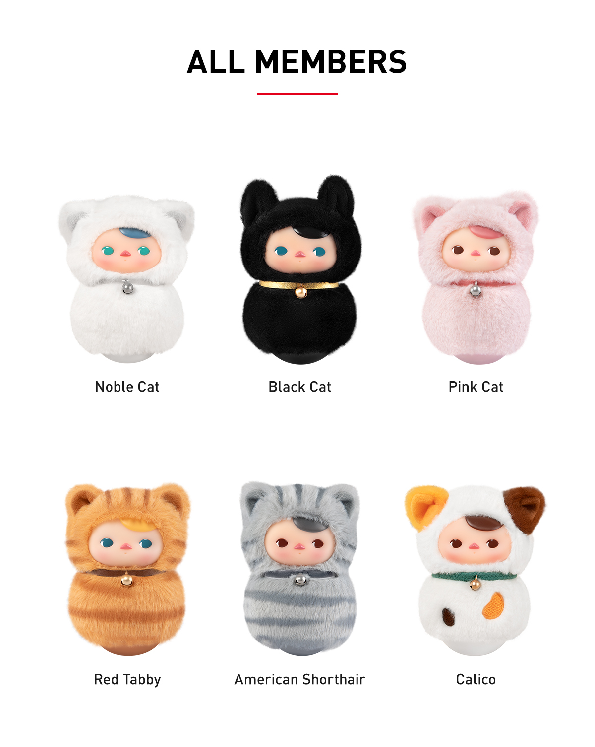 POP NOW:PUCKY Roly-Poly Kitty Series-Vinyl Plush Blind Box