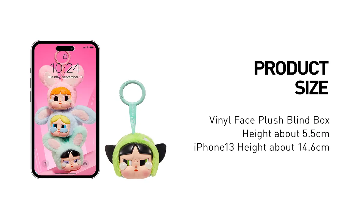 POP NOW:CRYBABY × Powerpuff Girls Series-Vinyl Face Plush Blind 