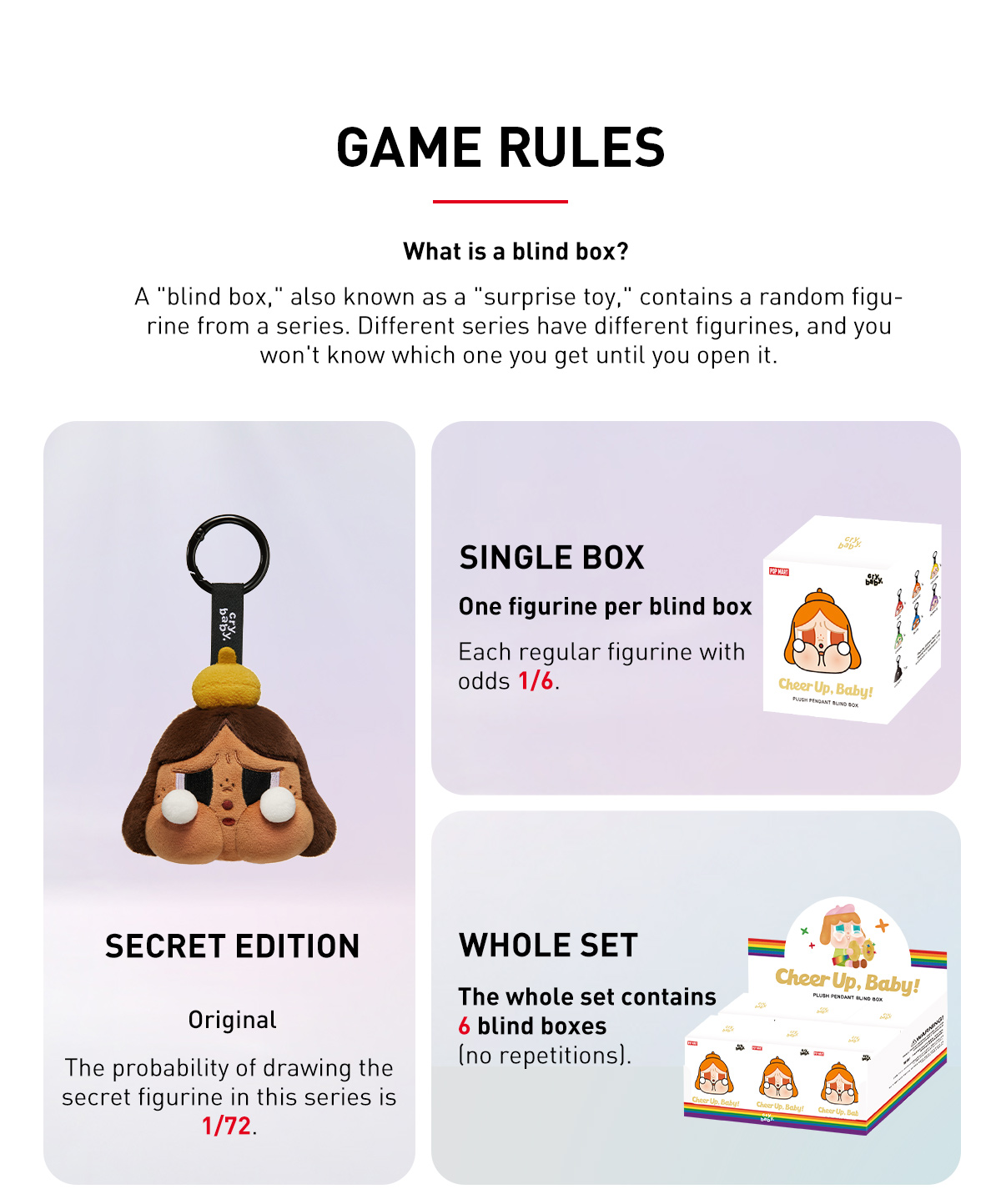 CRYBABY CHEER UP, BABY! SERIES-Plush Pendant Blind Box - POP MART