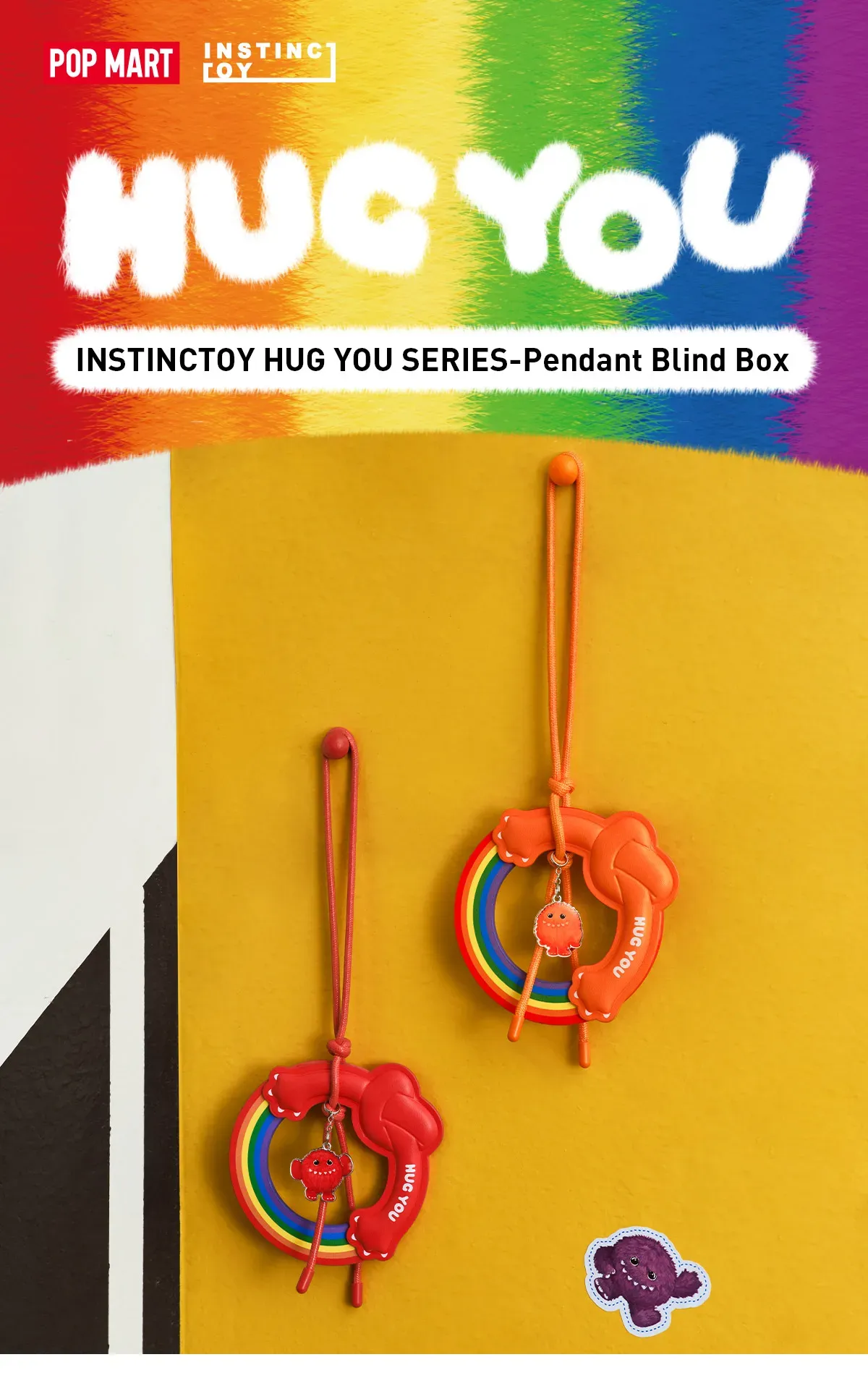 INSTINCTOY HUG YOU SERIES-Pendant Blind Box - POP MART (Japan)