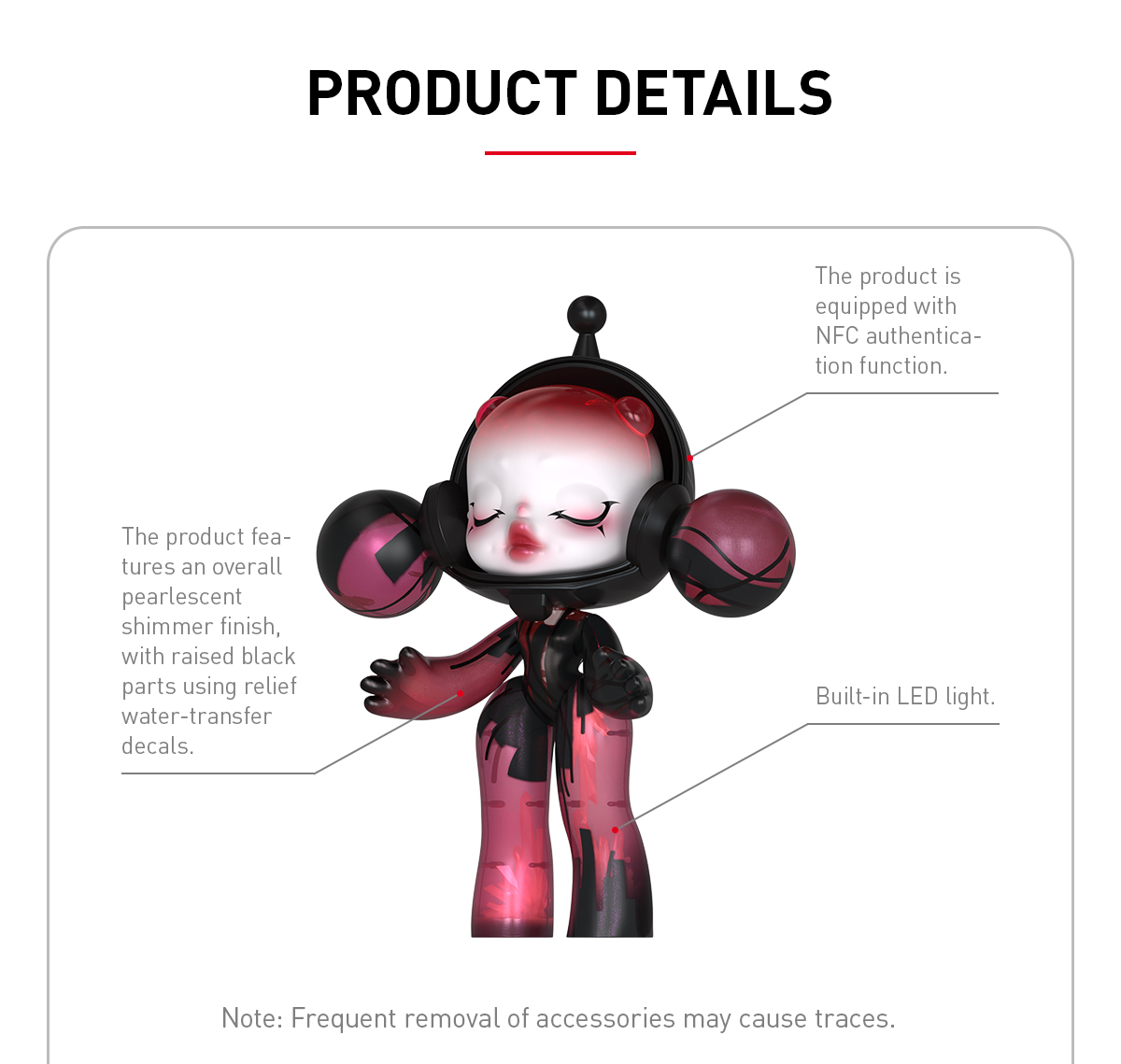 MEGA α SKULLPANDA 1000% Red Crystal - POP MART (Italy)