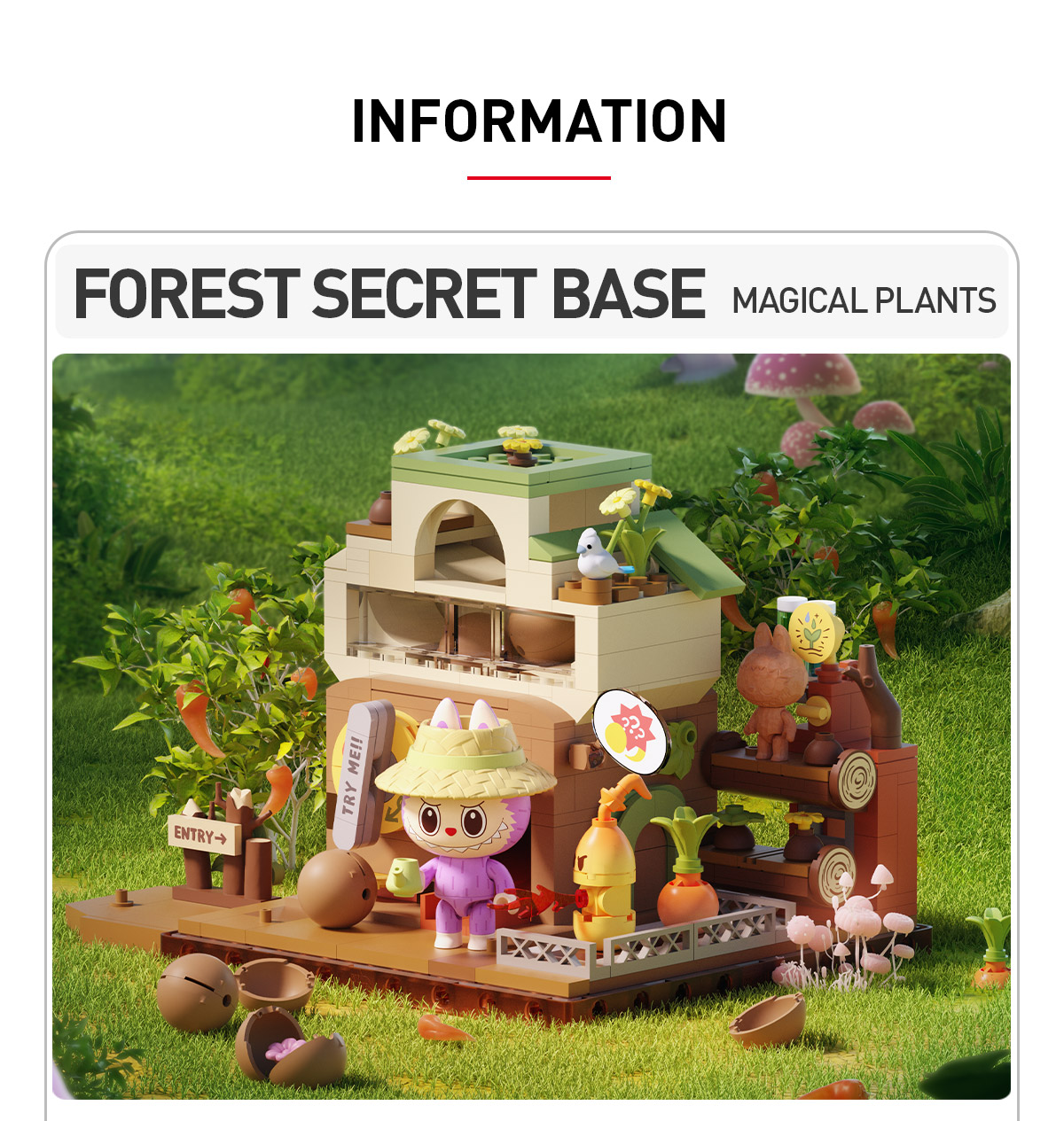 THE MONSTERS Forest Secret Base Series Blocks-Playful Home