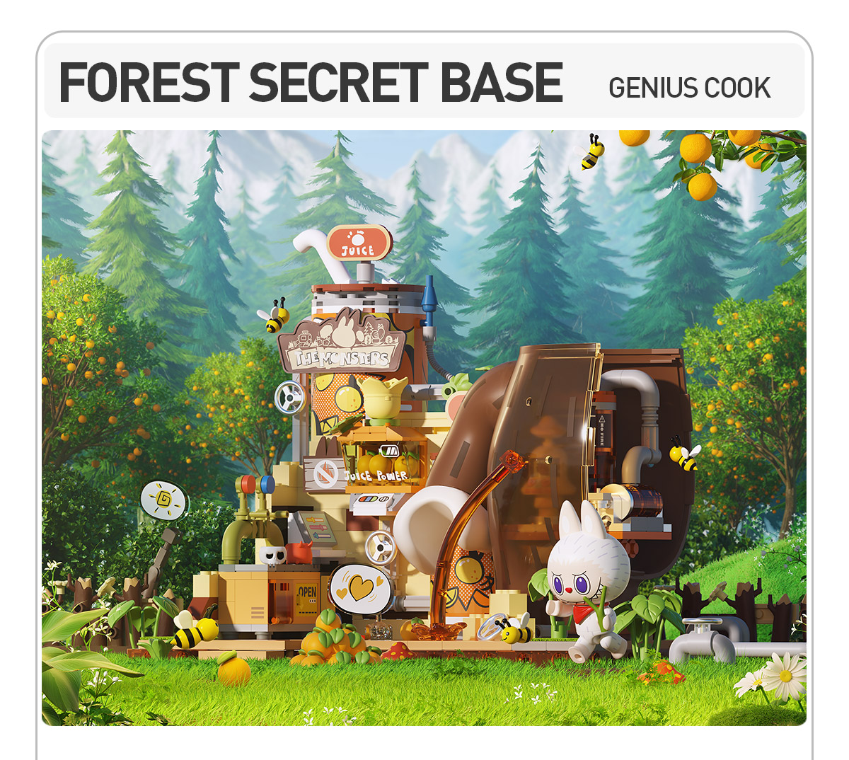 THE MONSTERS Forest Secret Base Series Blocks-Playful Home
