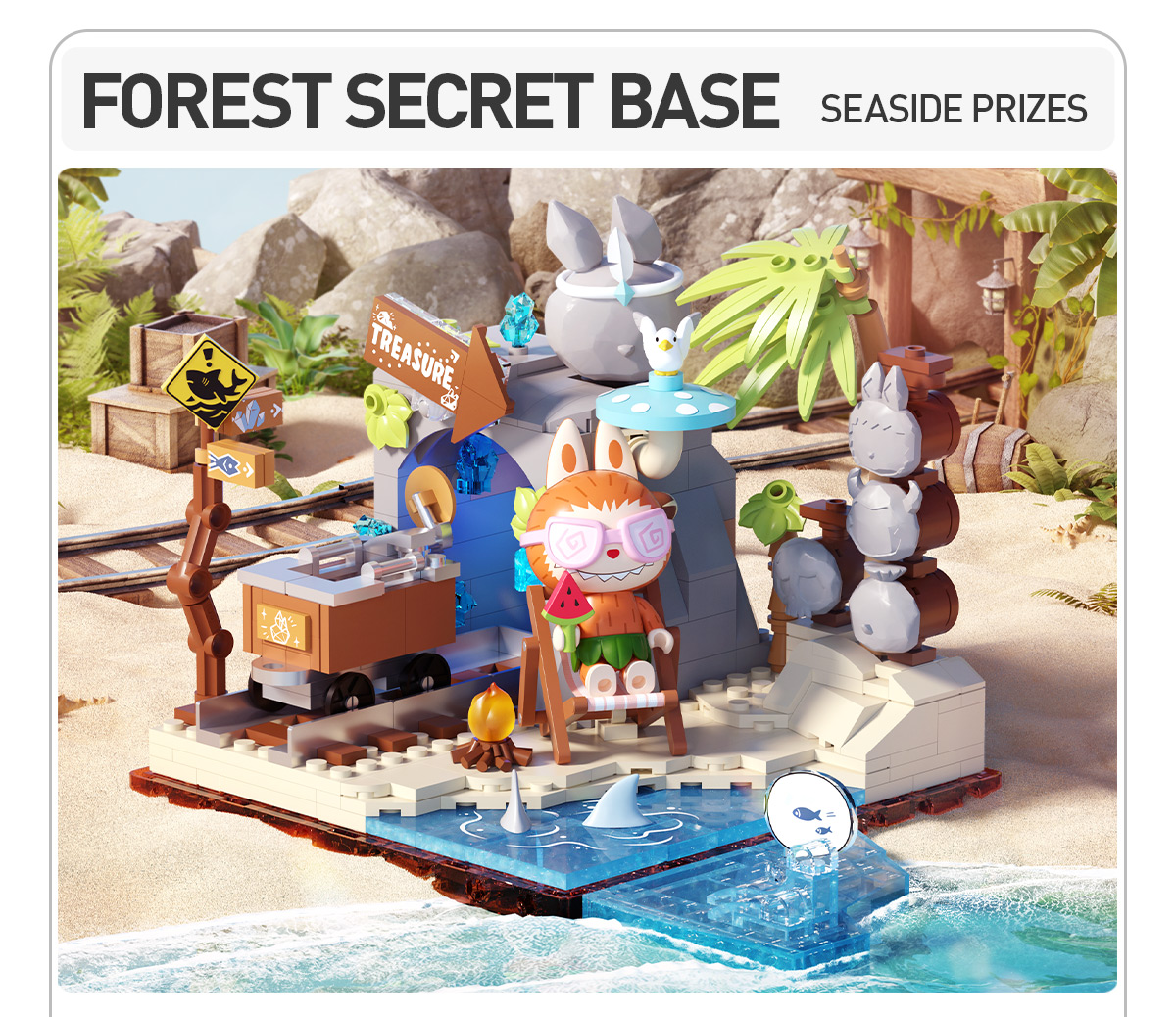THE MONSTERS Forest Secret Base Series Blocks-Click-Fix Lab - POP