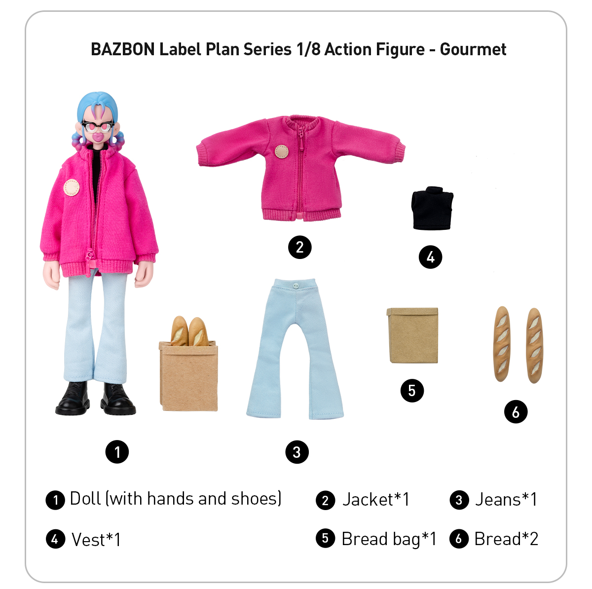 BAZBON Label Plan Series 1/8 Action Figure - POP MART (Japan)