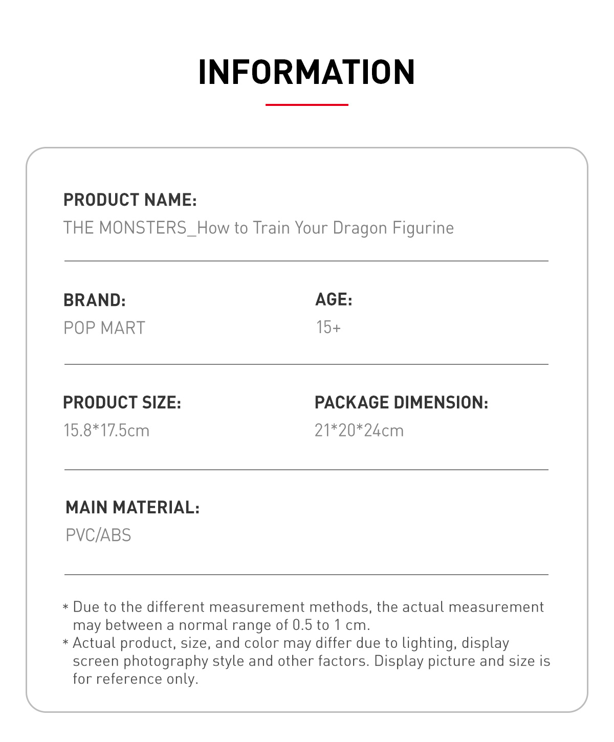 THE MONSTERS_How to Train Your Dragon Figurine - POP MART (Japan)