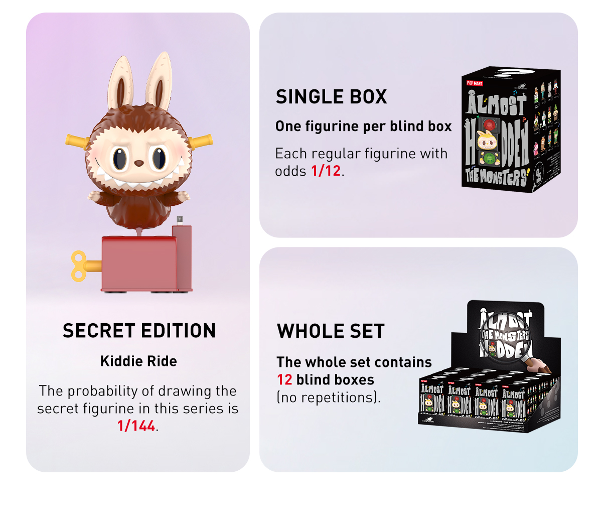 POP NOW:THE MONSTERS Almost Hidden Series Figures - POP MART