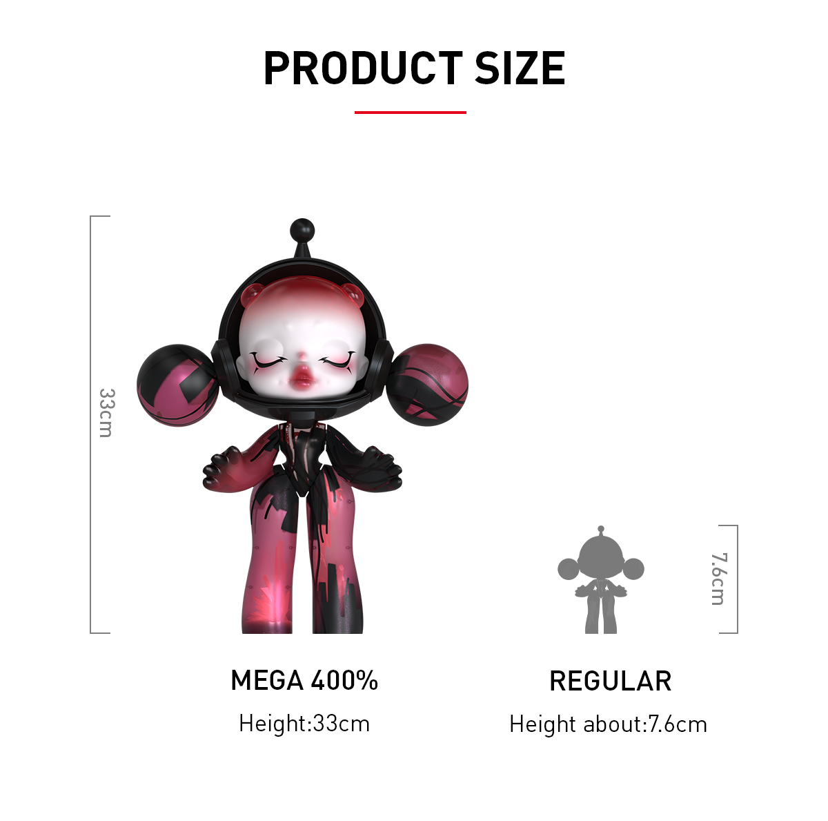 MEGA α SKULLPANDA 400% Red Crystal - POP MART (Canada)