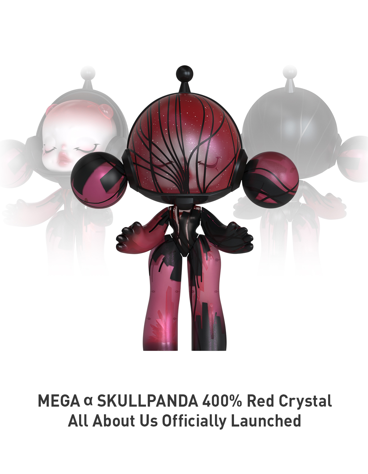MEGA α SKULLPANDA 400% Red Crystal - POP MART (Singapore)