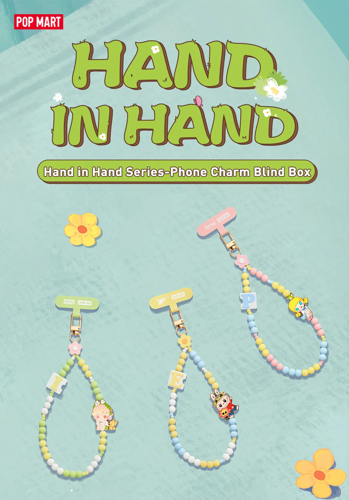 Bind Box Phone Hand in Hand Series-Phone Charm Blind Box - POP MART (Singapore)