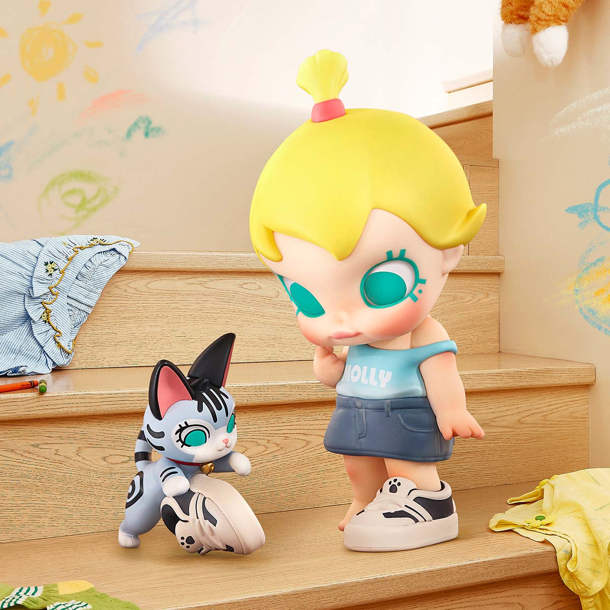 Baby Molly & Baby Tabby Series Figures - POP MART (Vietnam)