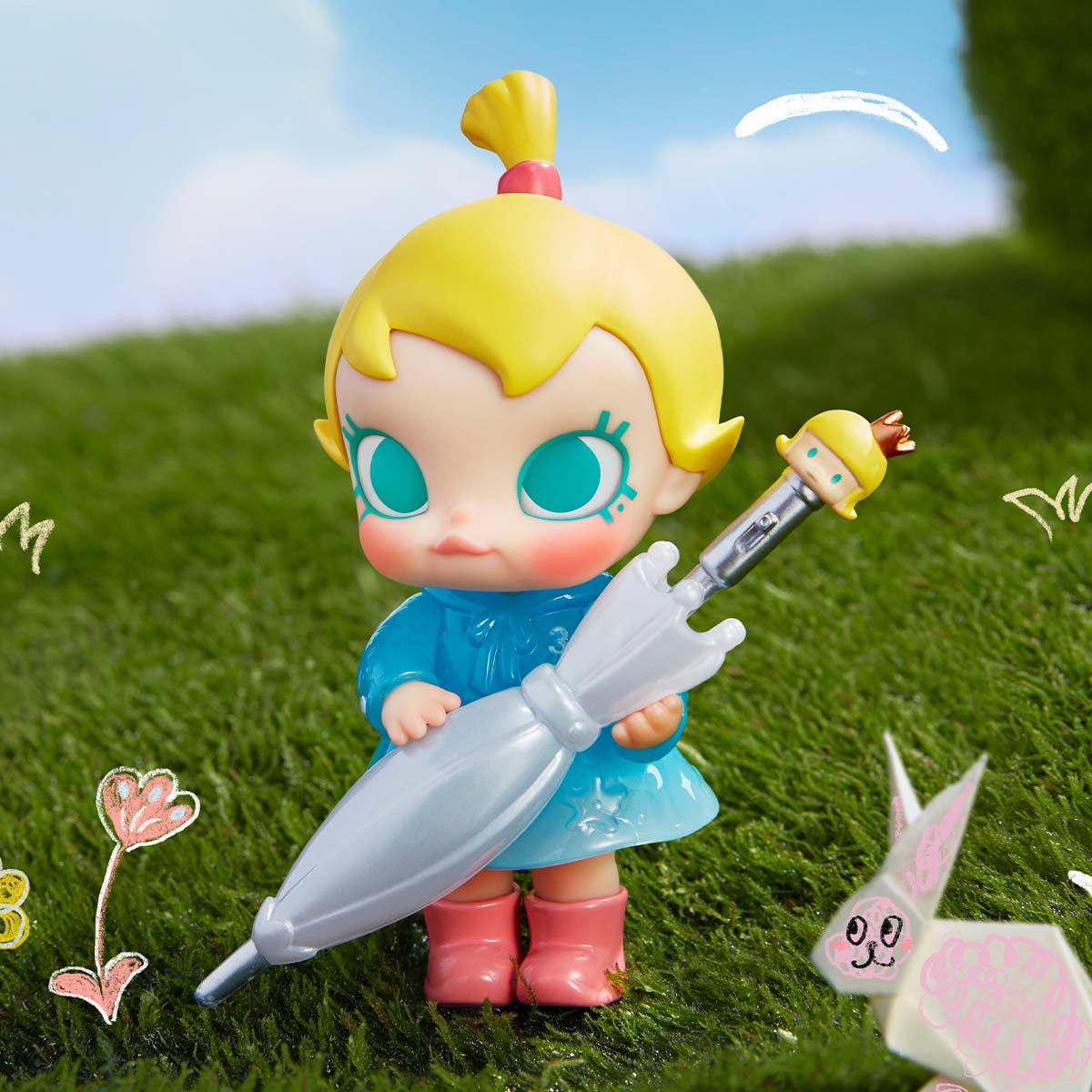 Baby Molly Funny Raining Dayフィギュア Baby Molly Enjoy the Breeze Figurine - POP MART (United States)