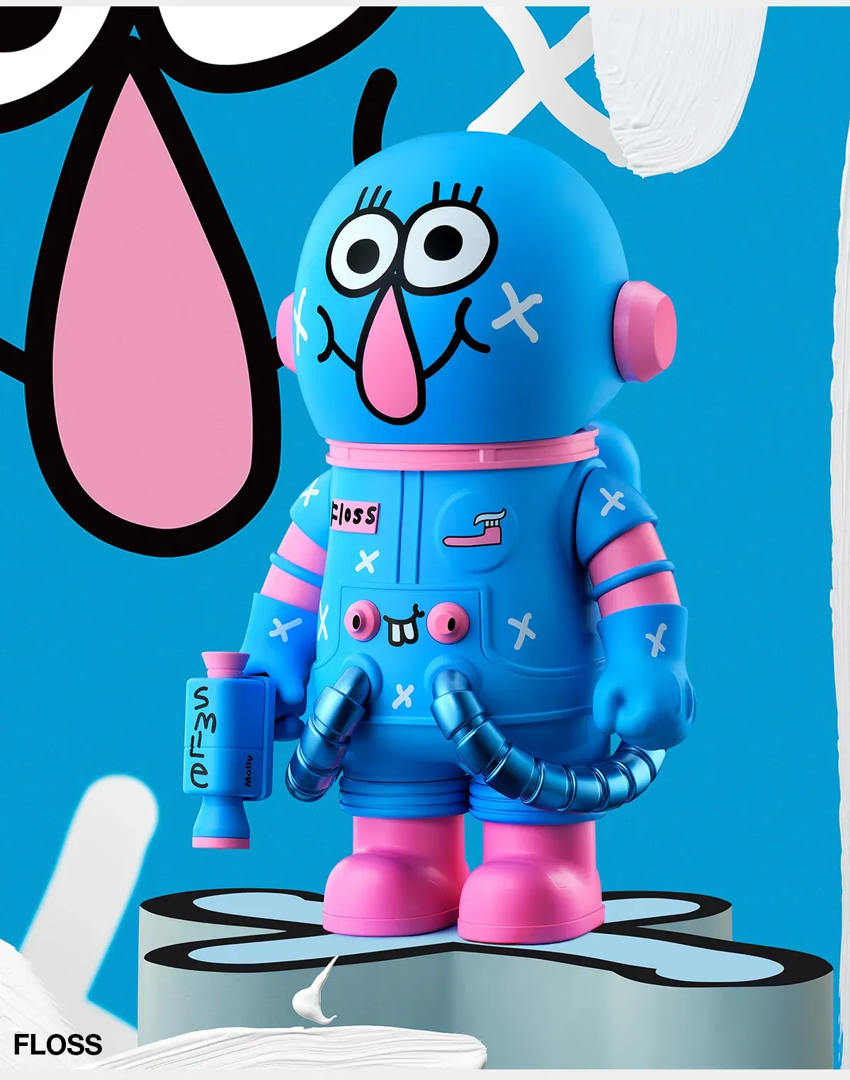 その他 Popmart Molly 400% Jon burgerman MEGA SPACE MOLLY 400% JON BURGERMAN SPACE CADETS Series