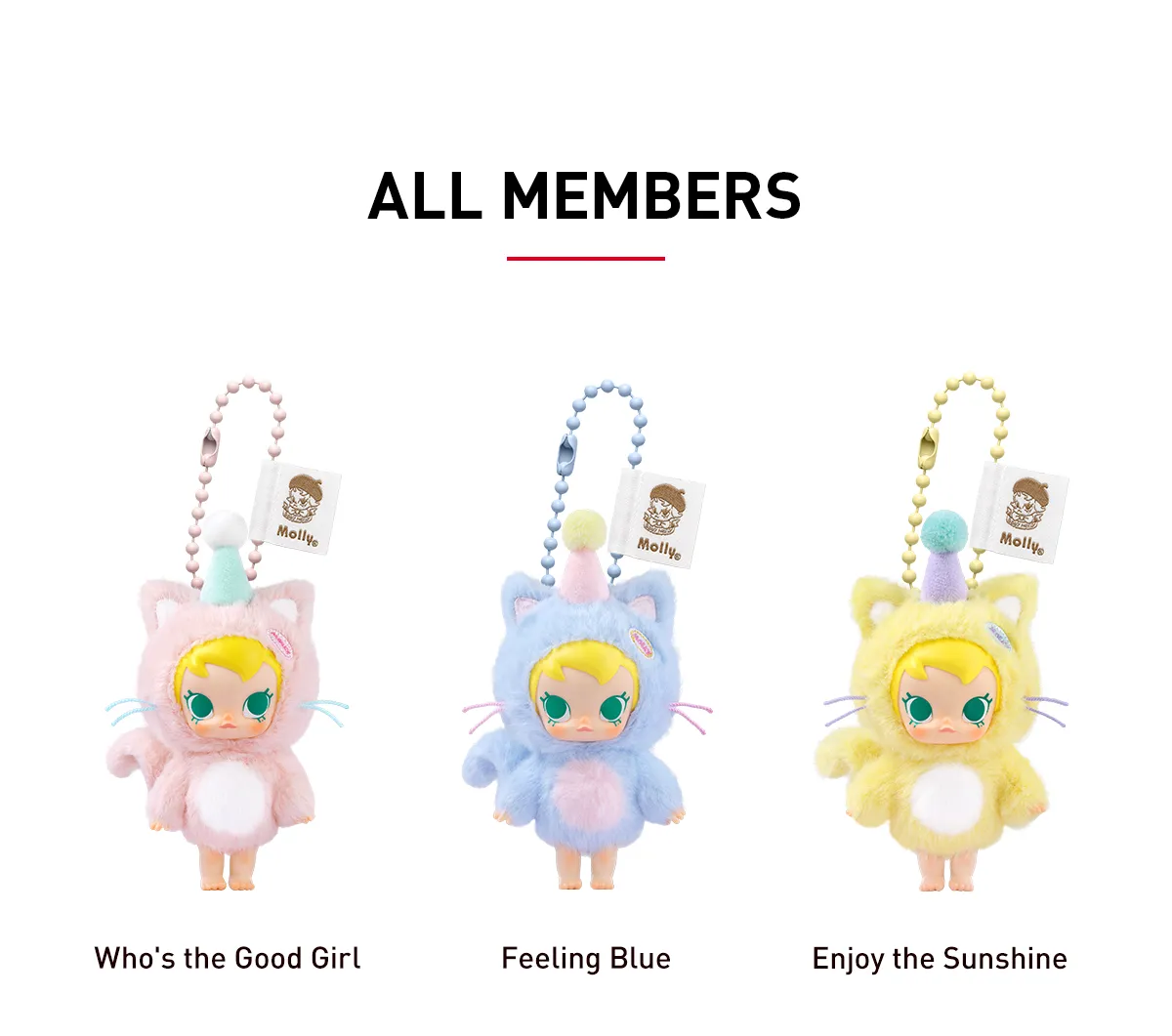 POP NOW:Baby Molly Pocket Friends Series-Vinyl Plush Pendant Blind 