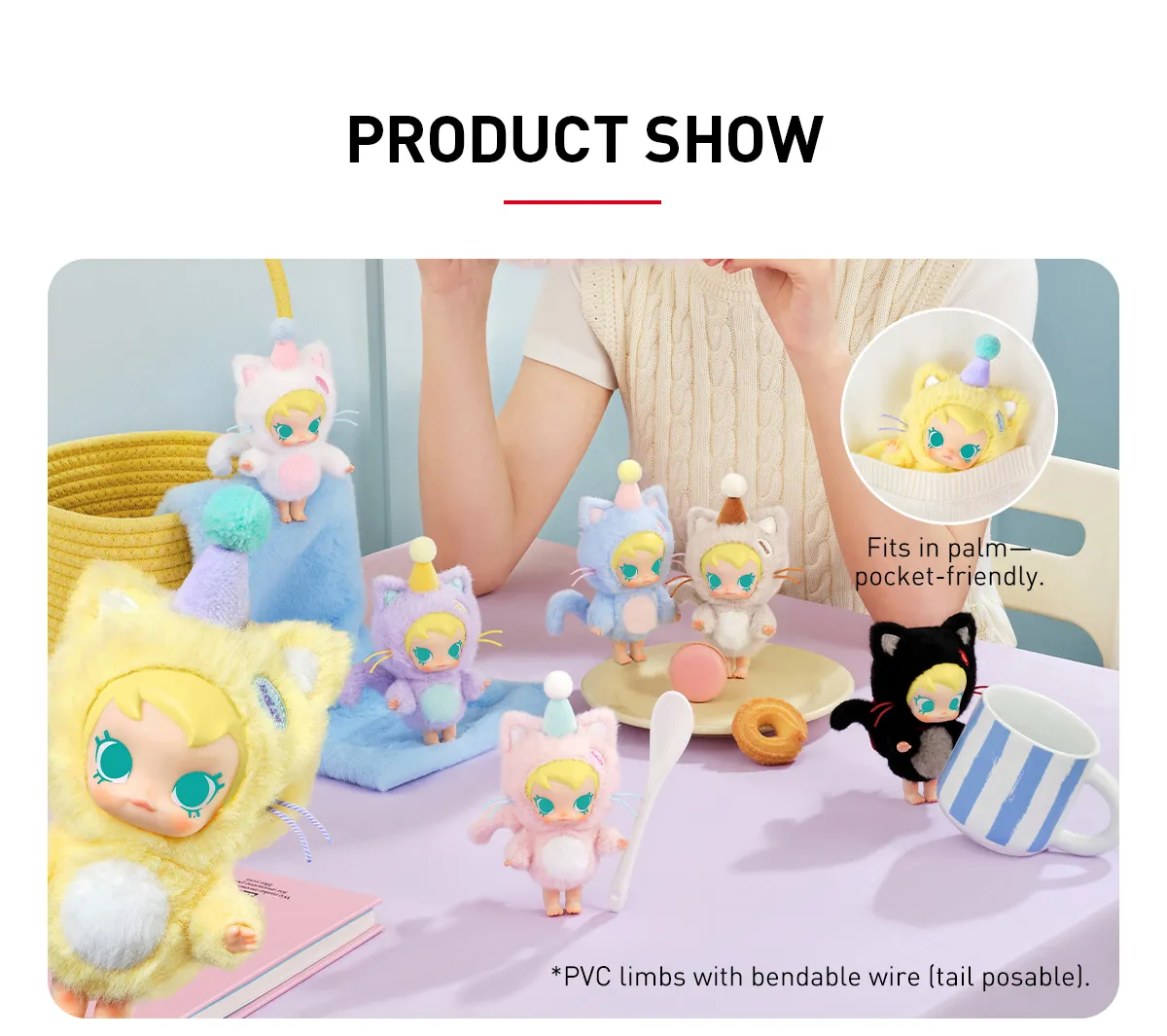 POP NOW:Baby Molly Pocket Friends Series-Vinyl Plush Pendant Blind 