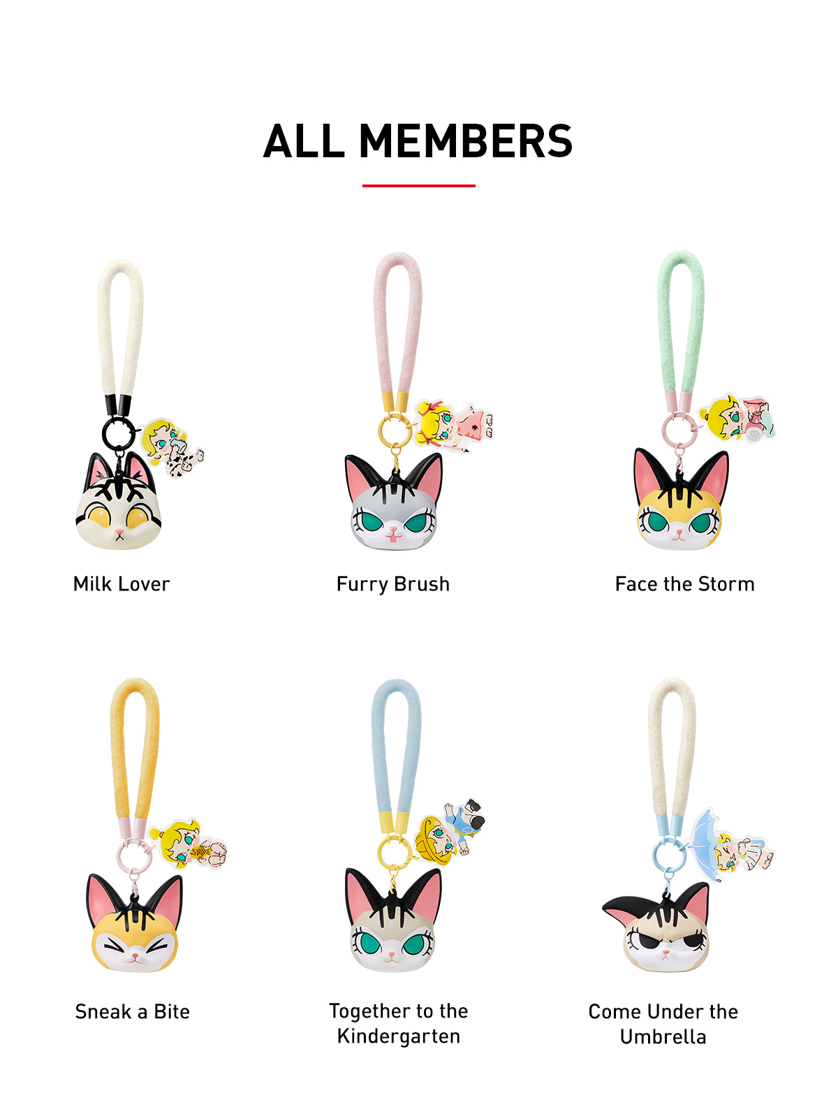 Baby Molly & Baby Tabby Series-Pinch Pendant Blind Box - POP