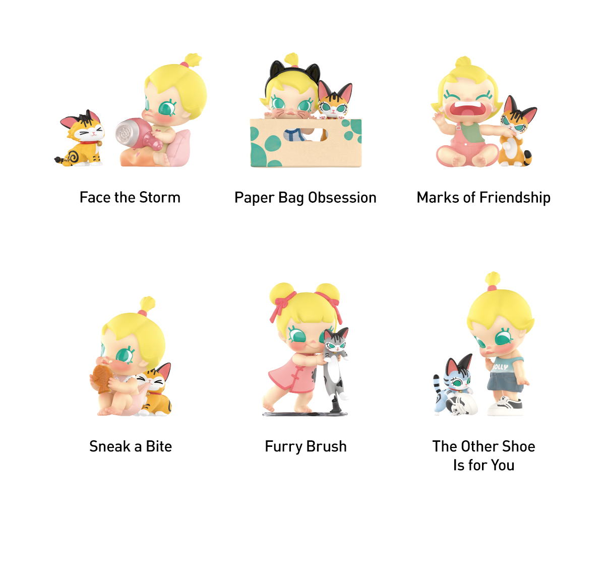 POP NOW:Baby Molly & Baby Tabby Series Figures - POP MART